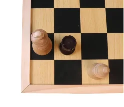 Tout Pour le Jeu Damier/échiquier en bois noir / naturel - plateau 40 cm cases 4.5 cm