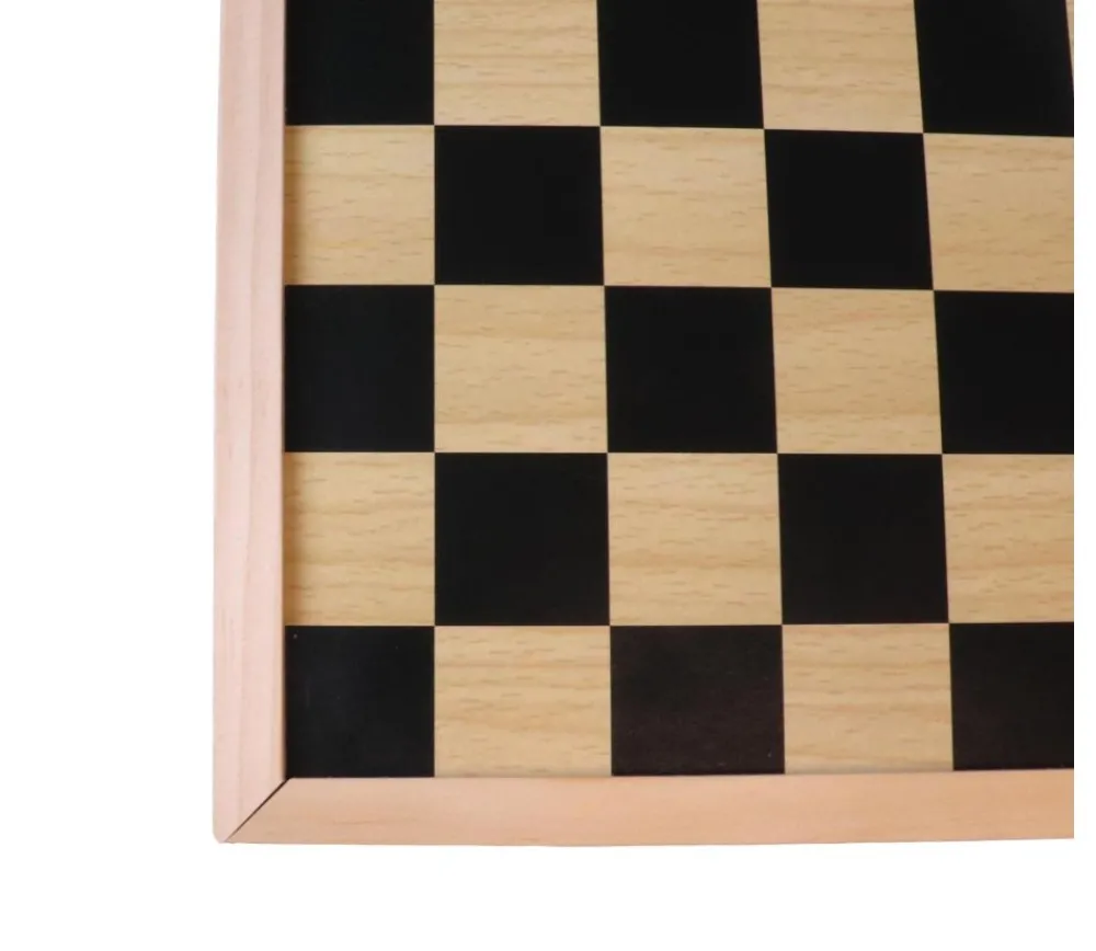 Tout Pour le Jeu Damier/échiquier en bois noir / naturel - plateau 40 cm cases 4.5 cm