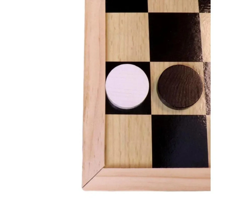 Tout Pour le Jeu Damier/échiquier en bois noir / naturel - plateau 40 cm cases 4.5 cm