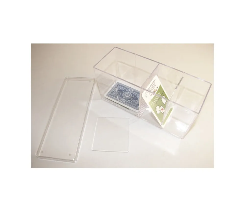 Tout Pour le Jeu Deck box - Boite 4 compartiments plastique 20 x 9.5 x 7 cm