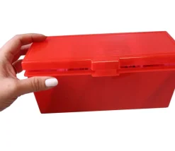Tout Pour le Jeu Deck box +320 cartes Boite 4 compartiments rouge plastique 21.7 x 8.2 x 10 cm vide