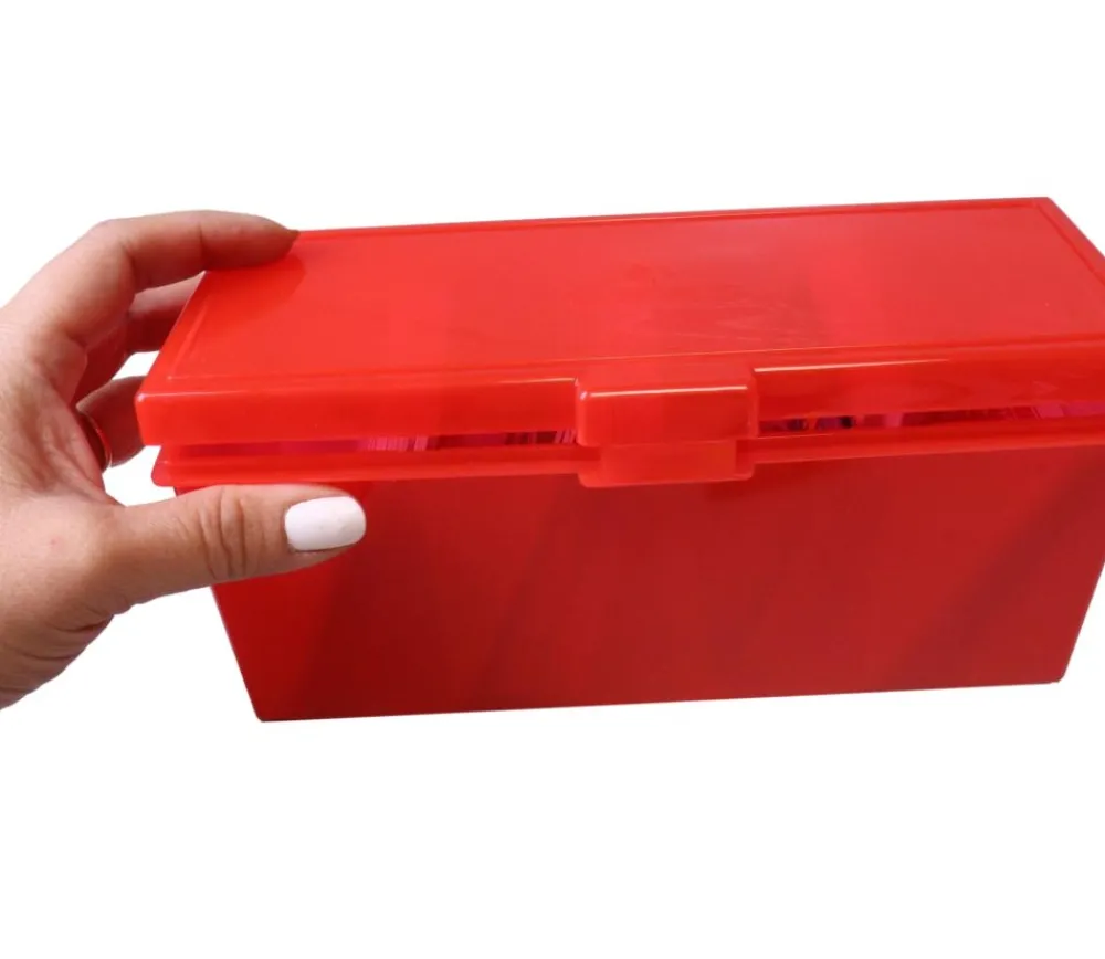 Tout Pour le Jeu Deck box +320 cartes Boite 4 compartiments rouge plastique 21.7 x 8.2 x 10 cm vide
