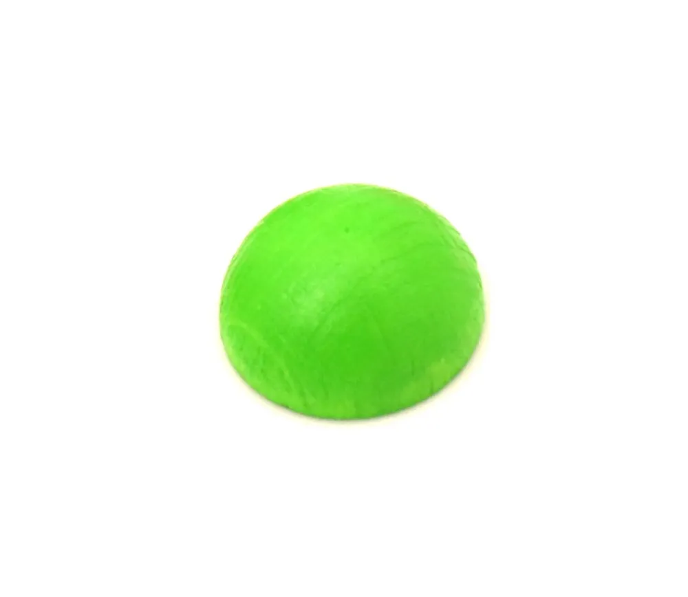 Tout Pour le Jeu Demi-Boule 1.5 cm couleur vert-clair en bois - dôme hêtre diamètre 15 mm