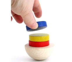 Tout Pour le Jeu Demi-Boule 6 cm en bois - dôme hêtre diamètre 60 mm