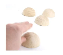 Tout Pour le Jeu Demi-Boule 6 cm en bois - dôme hêtre diamètre 60 mm