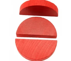 Tout Pour le Jeu Demi-rond rouge en bois 42 x 23 x 8 mm pion de jeu