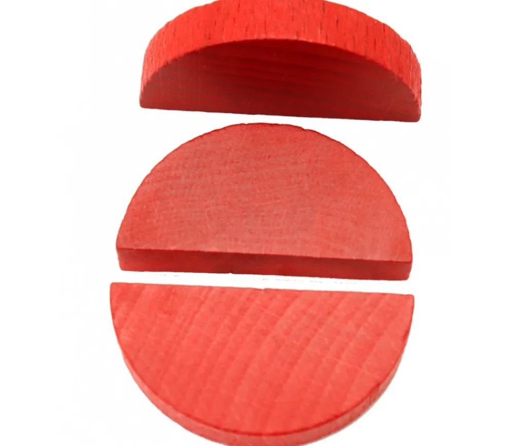 Tout Pour le Jeu Demi-rond rouge en bois 42 x 23 x 8 mm pion de jeu