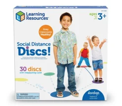 Tout Pour le Jeu Distanciation sociale - 30 disques colorés 25 cm de diamètre + 1 corde