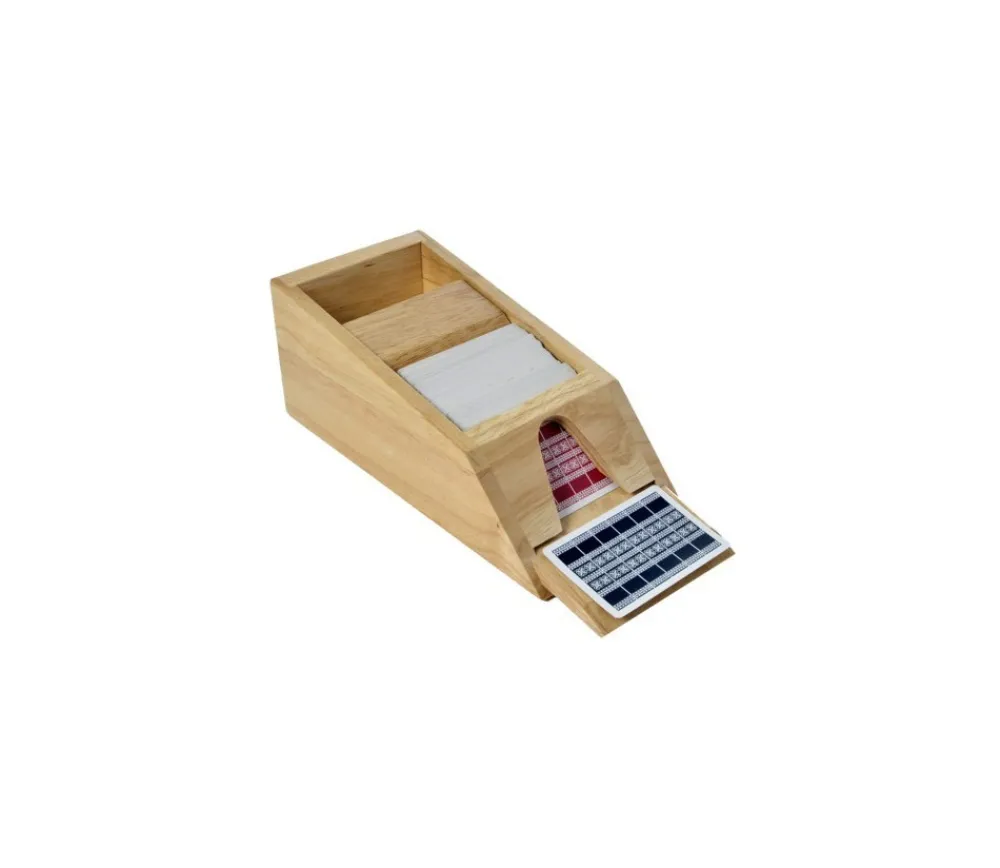 Tout Pour le Jeu Distributeur de cartes jouer sabot en bois