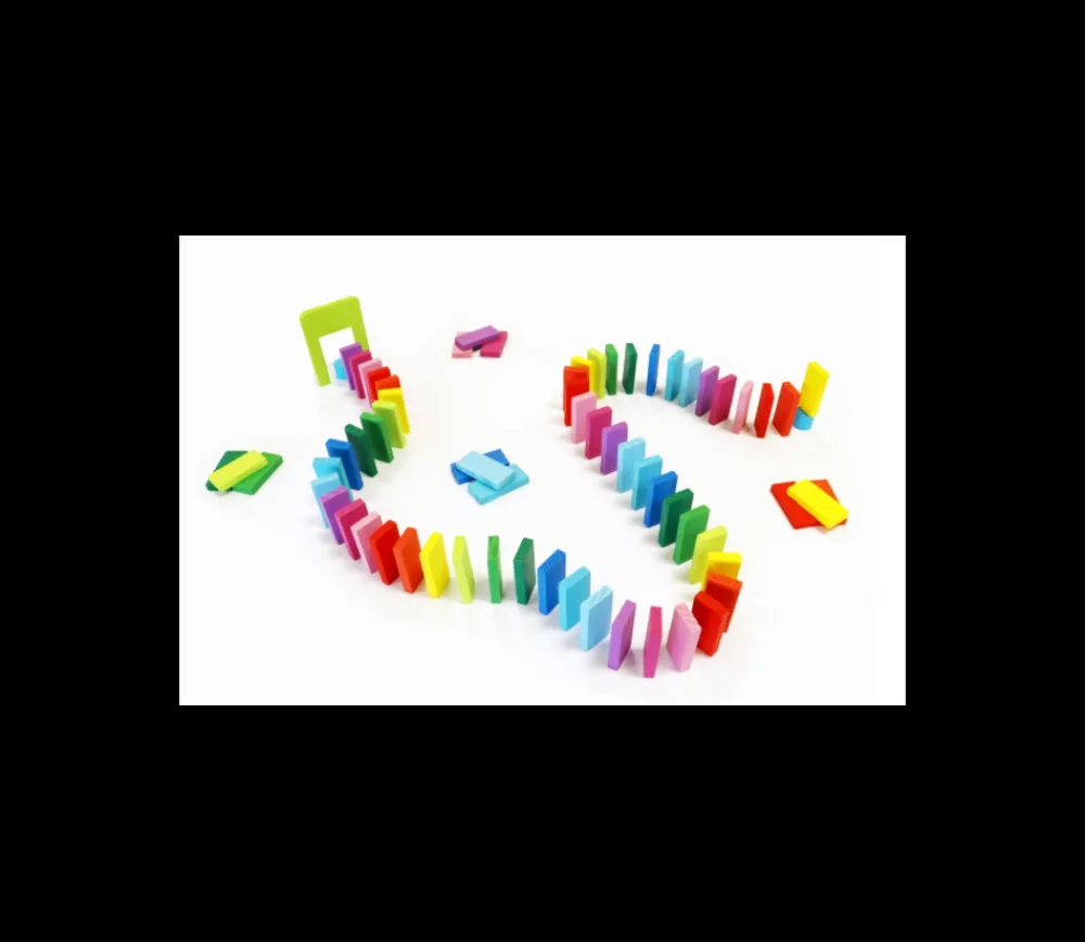 Tout Pour le Jeu Dominos cascade 123 pièces en bois