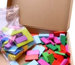 Tout Pour le Jeu Dominos cascade 123 pièces en bois