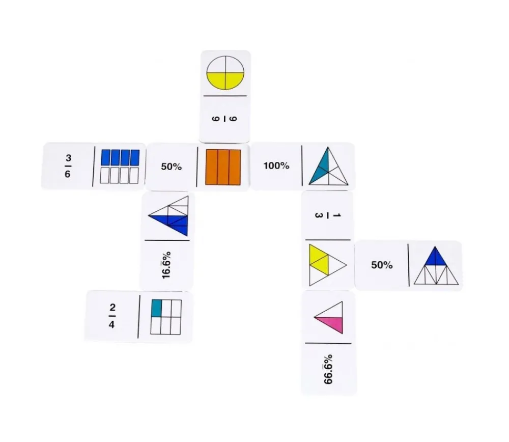 Tout Pour le Jeu Dominos fractions arc en ciel jeu