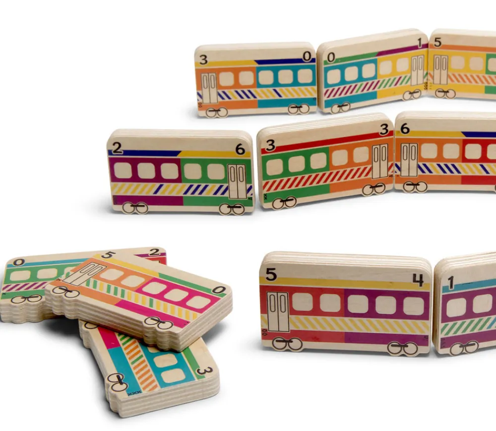 Tout Pour le Jeu Dominos TRAINS en bois géant jeu