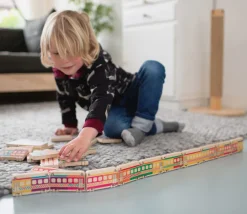 Tout Pour le Jeu Dominos TRAINS en bois géant jeu