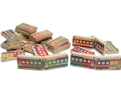 Tout Pour le Jeu Dominos TRAINS en bois géant jeu