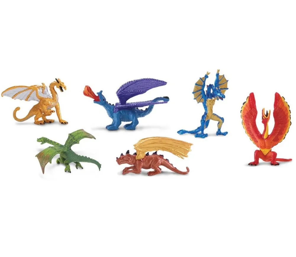 Tout Pour le Jeu Dragons : 6 figurines dragons d'environ 6 cm