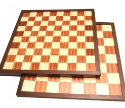 Tout Pour le Jeu Echiquier / damier en bois marqueté plateau 42 cm