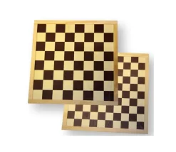 Tout Pour le Jeu Echiquier / damier en bois sérigraphie marron plateau 40 cm cases de 45 mm