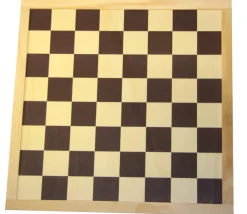 Tout Pour le Jeu Echiquier / damier en bois sérigraphie marron plateau 40 cm cases de 45 mm