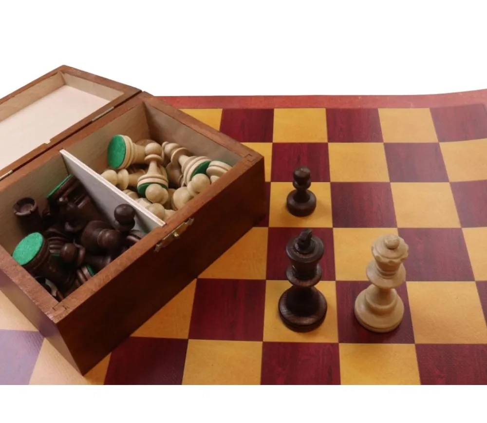 Tout Pour le Jeu Echiquier Stylé tapis de jeu enroulable marron/jaune