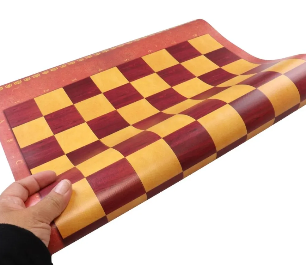 Tout Pour le Jeu Echiquier Stylé tapis de jeu enroulable marron/jaune
