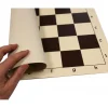 Tout Pour le Jeu Echiquier tapis de jeu enroulable 50x50 cm échec marron/blanc