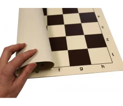 Tout Pour le Jeu Echiquier tapis de jeu enroulable 50x50 cm échec marron/blanc