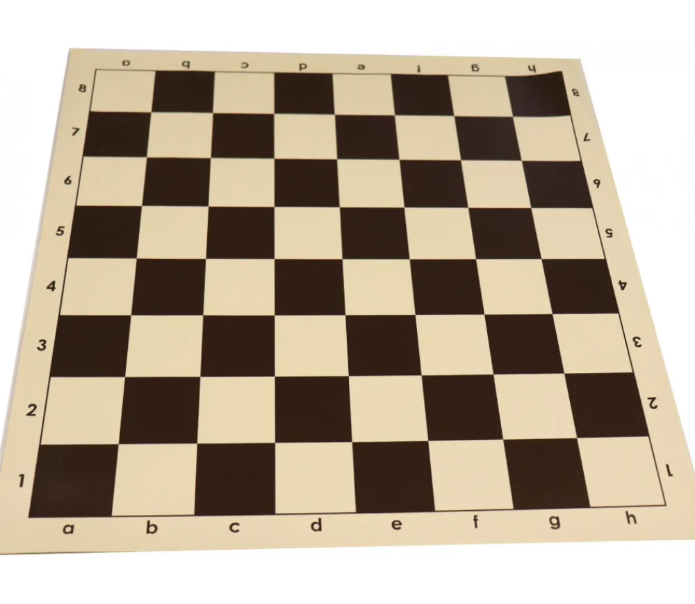Tout Pour le Jeu Echiquier tapis de jeu enroulable 50x50 cm échec marron/blanc