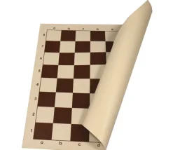 Tout Pour le Jeu Echiquier tapis de jeu enroulable 50x50 cm échec marron/blanc