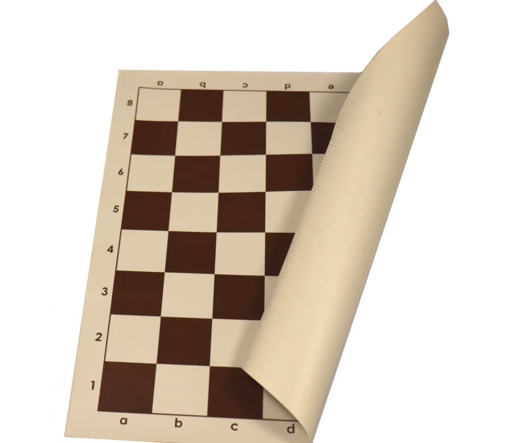 Tout Pour le Jeu Echiquier tapis de jeu enroulable 50x50 cm échec marron/blanc