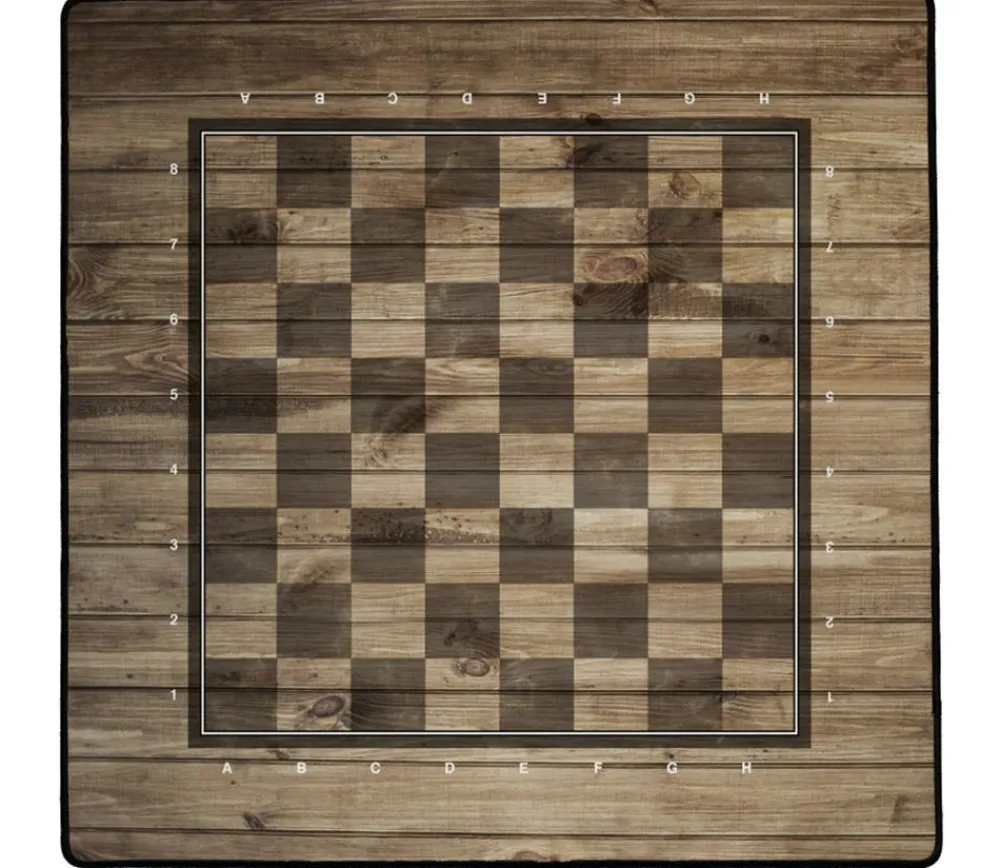 Tout Pour le Jeu Echiquier tapis de jeu enroulable 40x40 cm décor bois