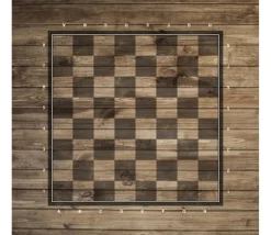 Tout Pour le Jeu Echiquier tapis de jeu enroulable 40x40 cm décor bois