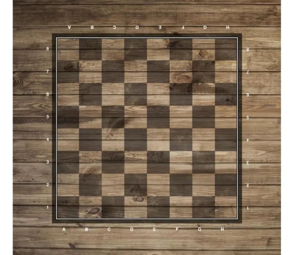 Tout Pour le Jeu Echiquier tapis de jeu enroulable 40x40 cm décor bois