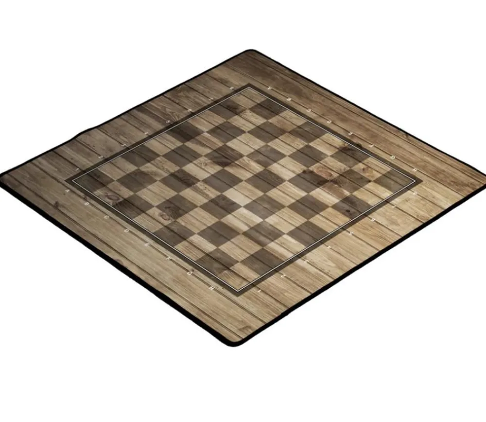 Tout Pour le Jeu Echiquier tapis de jeu enroulable 40x40 cm décor bois