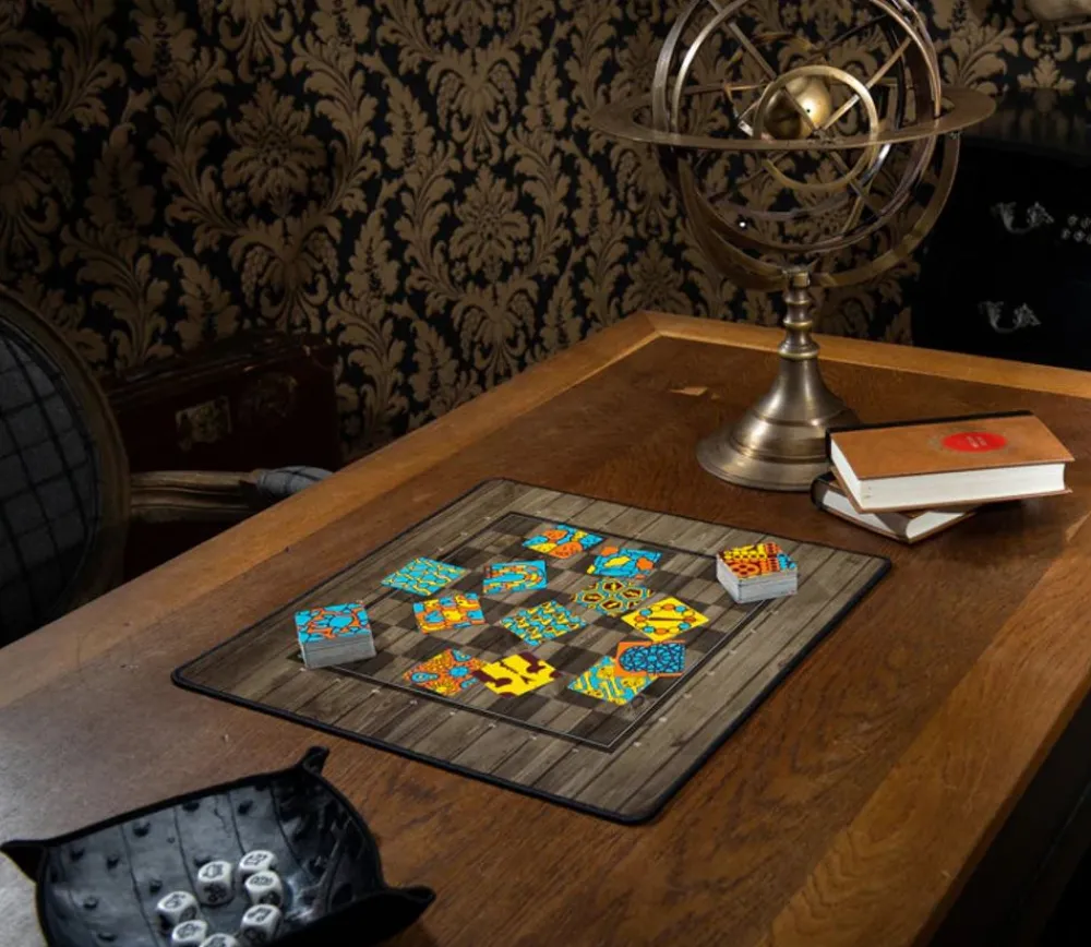 Tout Pour le Jeu Echiquier tapis de jeu enroulable 40x40 cm décor bois