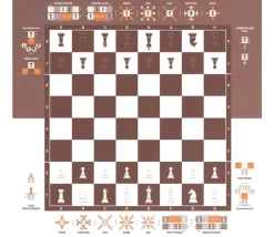 Tout Pour le Jeu Echiquier tapis de jeu enroulable pédagogique 40x40 cm