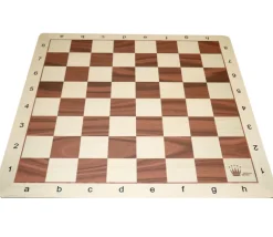Tout Pour le Jeu Echiquier tapis jeu enroulable 51x51 cm échec décor marron/blanc