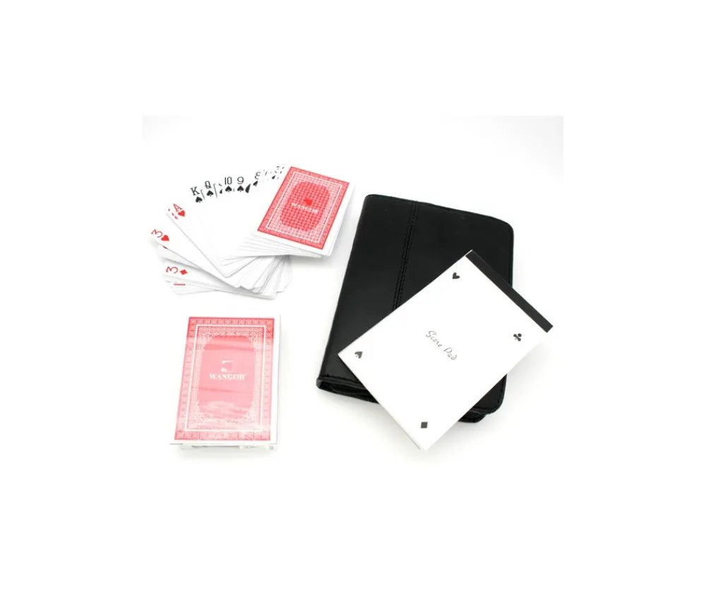 Tout Pour le Jeu Etui pour cartes à jouer avec cartes, bloc note et crayon