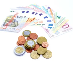 Tout Pour le Jeu Euros factices 44 pièces et billets (22 pièces Re-plastique et 22 billets papier) pour jeux