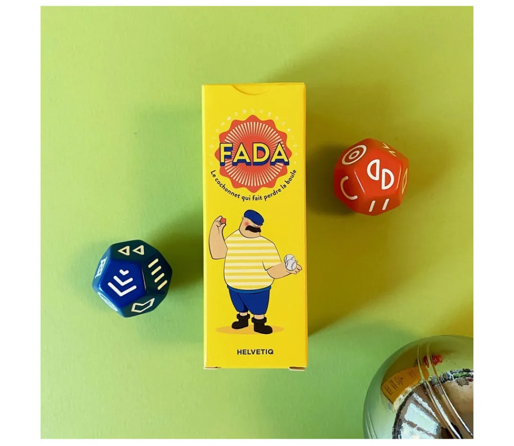 Tout Pour le Jeu Fada : 2 dés cochonnets pour jeu de pétanque à perdre la boule