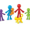 Tout Pour le Jeu Famille : 6 personnages de jeu multicolores environ 6 cm