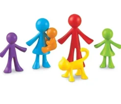 Tout Pour le Jeu Famille : 6 personnages de jeu multicolores environ 6 cm