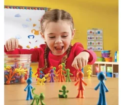 Tout Pour le Jeu Famille : 6 personnages de jeu multicolores environ 6 cm