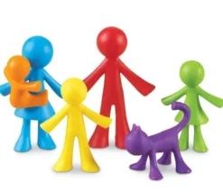 Tout Pour le Jeu Famille : 6 personnages de jeu multicolores environ 6 cm