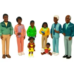 Tout Pour le Jeu Famille africaine : 8 personnages figurines du monde grand modèle