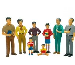 Tout Pour le Jeu Famille asiatique : 8 personnages figurines du monde - grand modèle