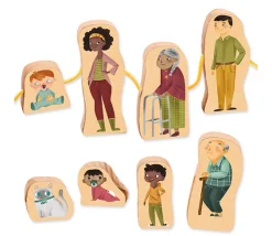 Tout Pour le Jeu Familles du monde - 24 figurines bois à relier