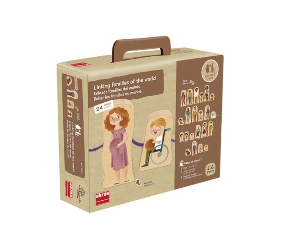 Tout Pour le Jeu Familles du monde - 24 figurines bois à relier