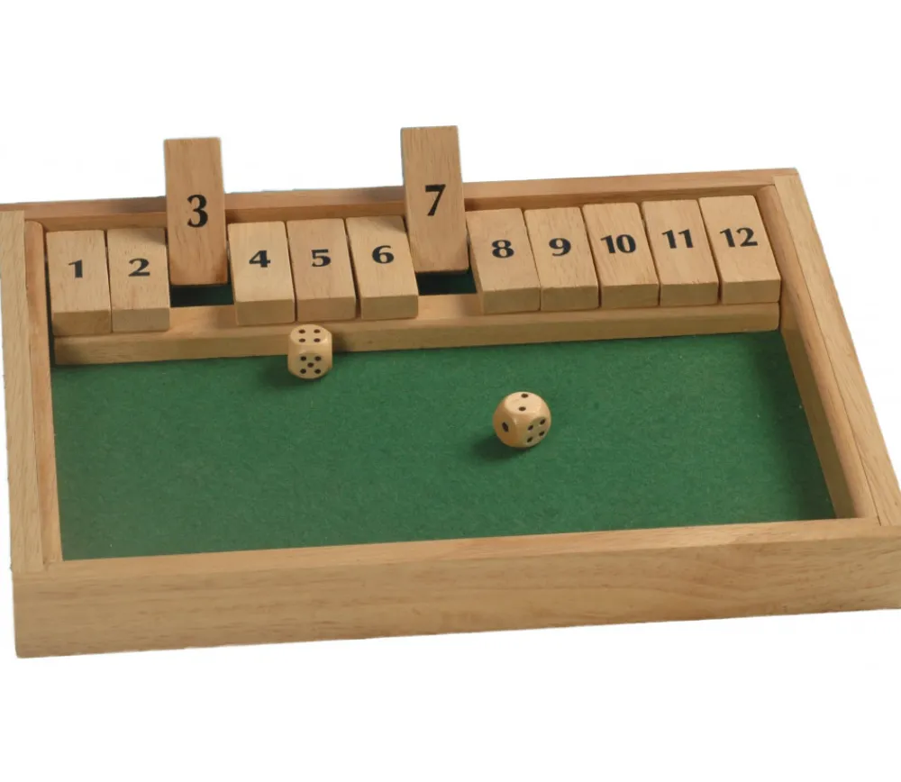 Tout Pour le Jeu Fermez la boite jeu 12 clapets 31 cm shut the box