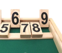 Tout Pour le Jeu Fermez la boite jeu en bois 26.5 cm shut the box - Fabriqué en France